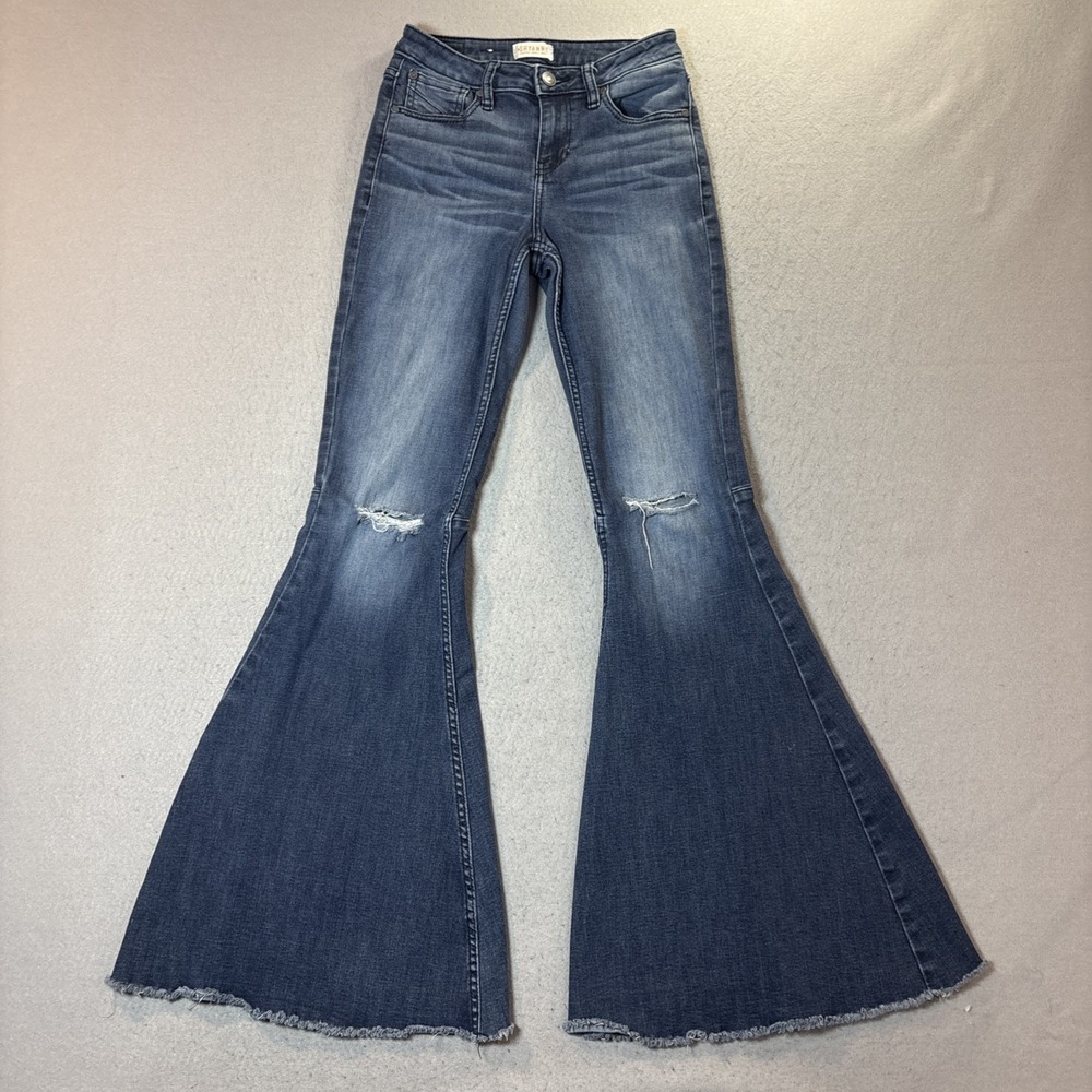 Shyanne Jeans Women's 28 Super Flare Bell Bottom Ripp Style Lot of 2 - Picture 2 of 16